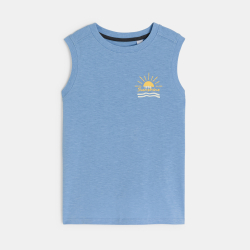 قميص داخلي أزرق فاتح عليه رسالة للأولاد